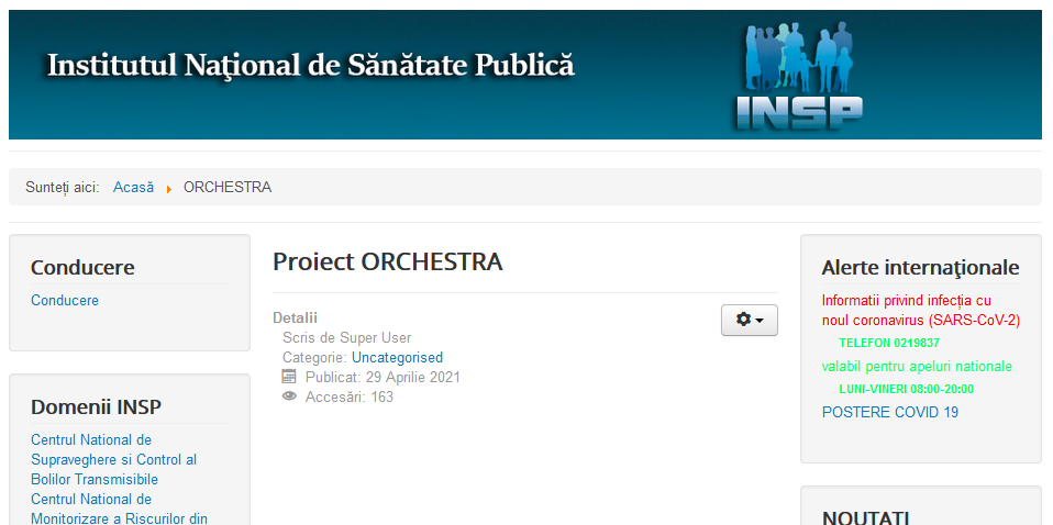 Proiect ORCHESTRA